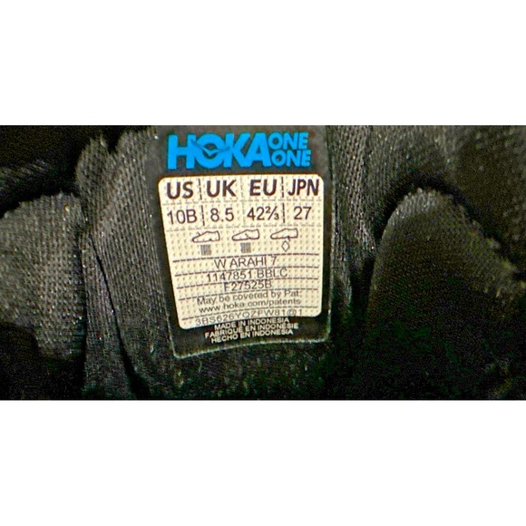 Hoka One One Women Size 10B Arahi 7 Triple Black Running Athletic Sneakers - Picture 8 of 10